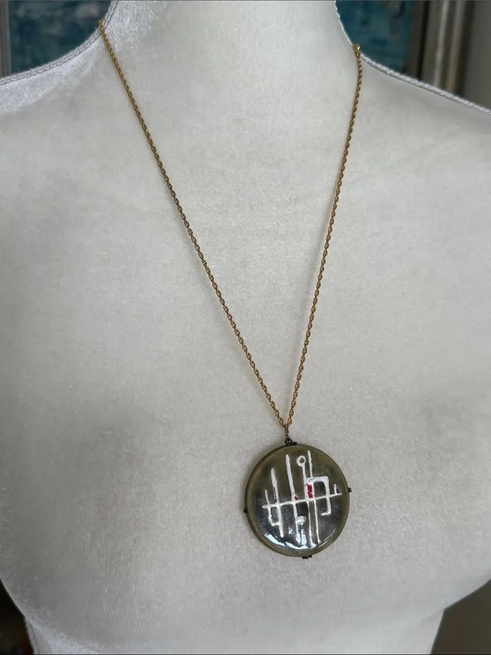 MCM ceramic pendant/necklace